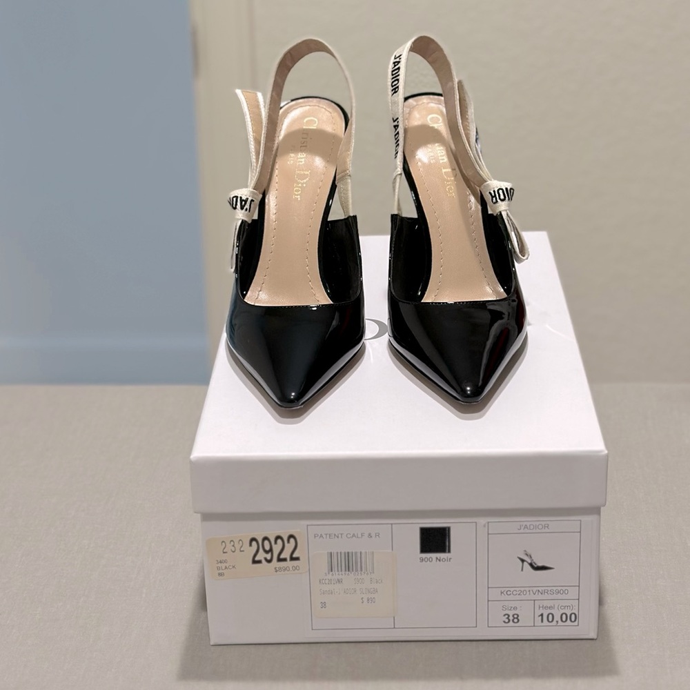 J'Adior Slingback Pump
Black Patent Calfskin Christian Dior